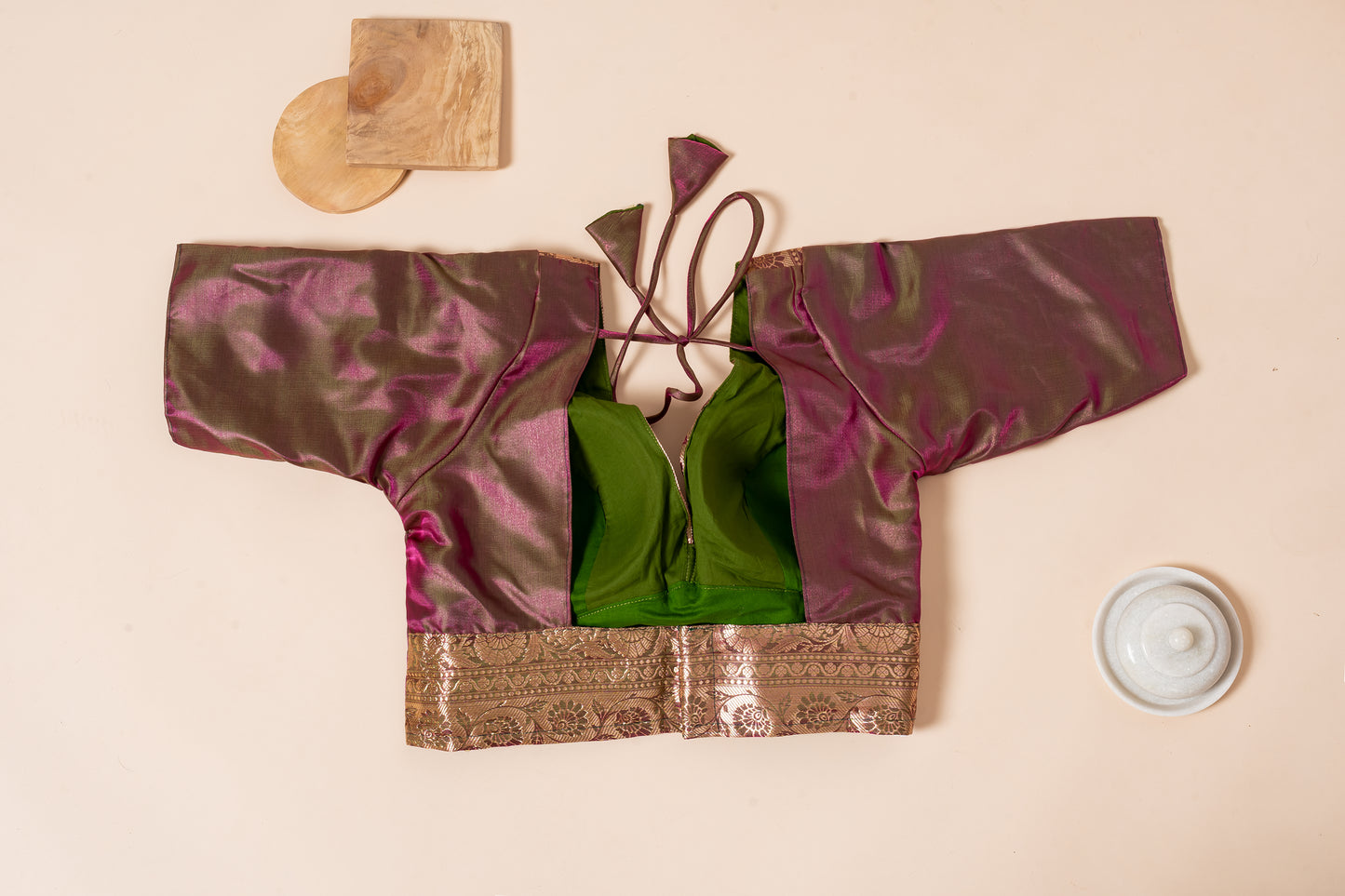 Pakhna Benarasi border blouse