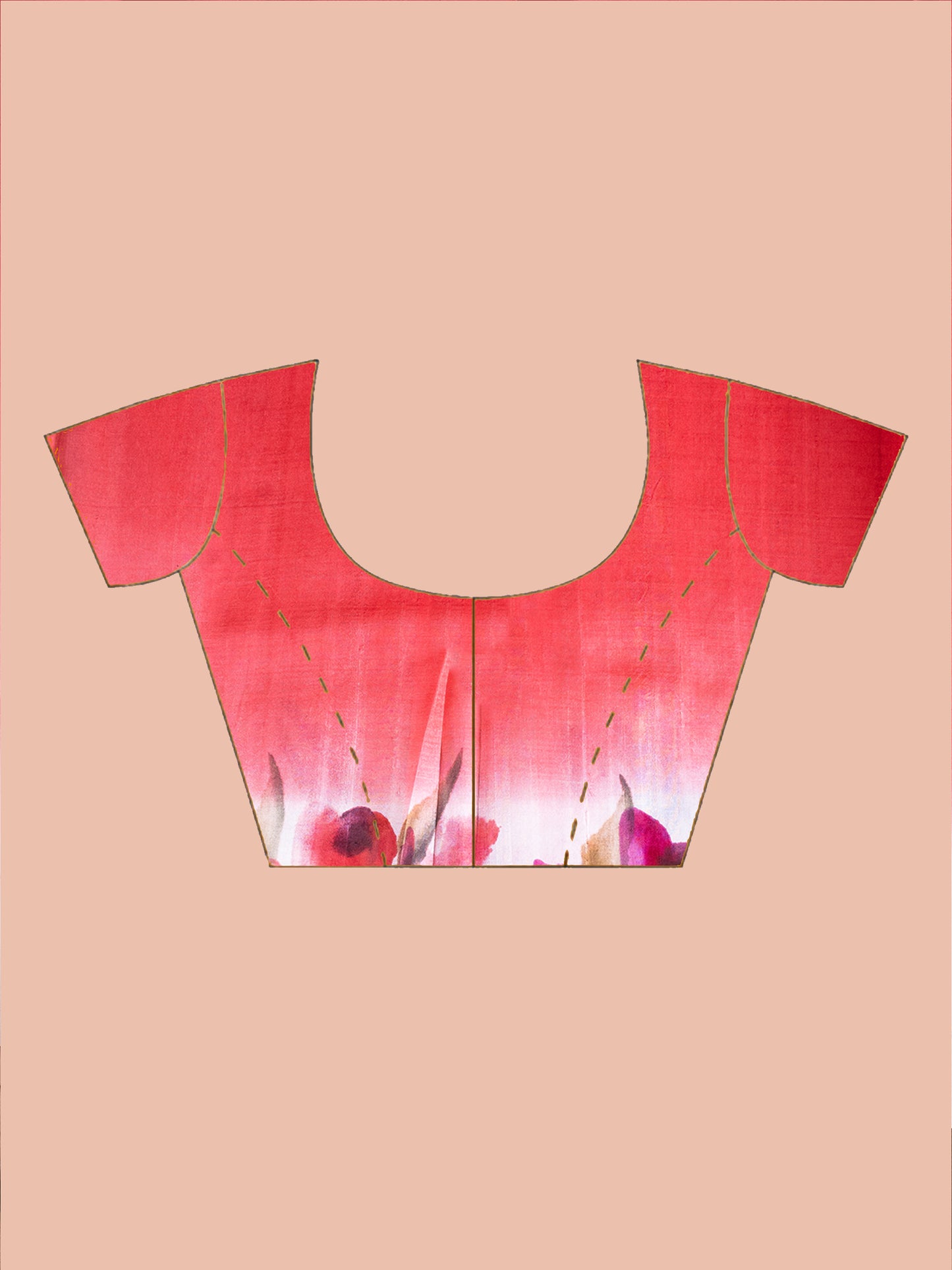 Orange Murshidabad Silk Saree