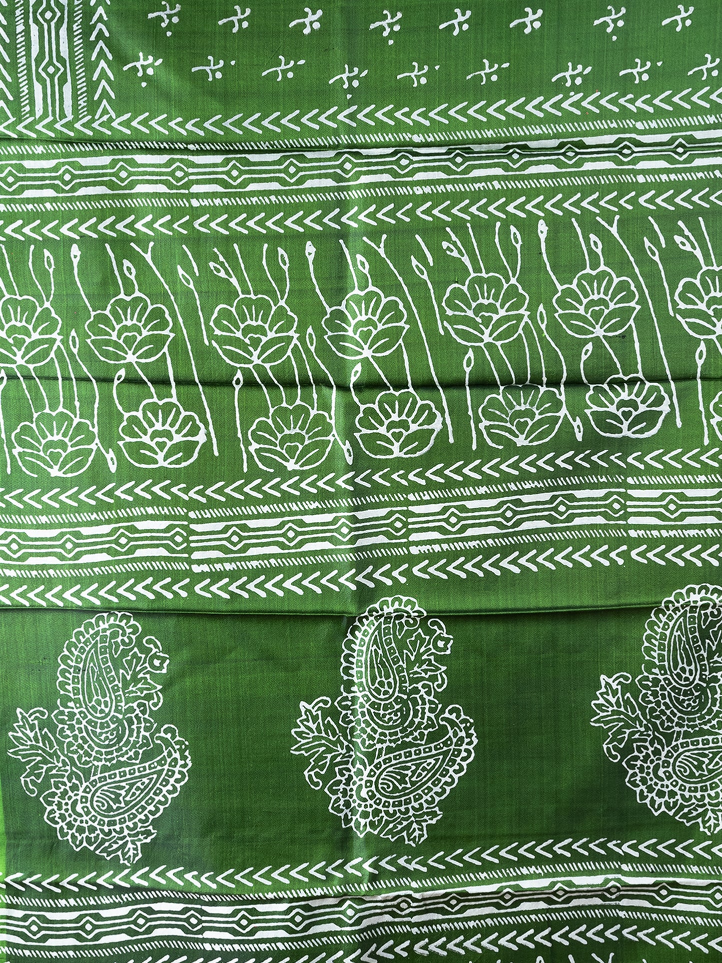 Green Murshidabad Silk Saree