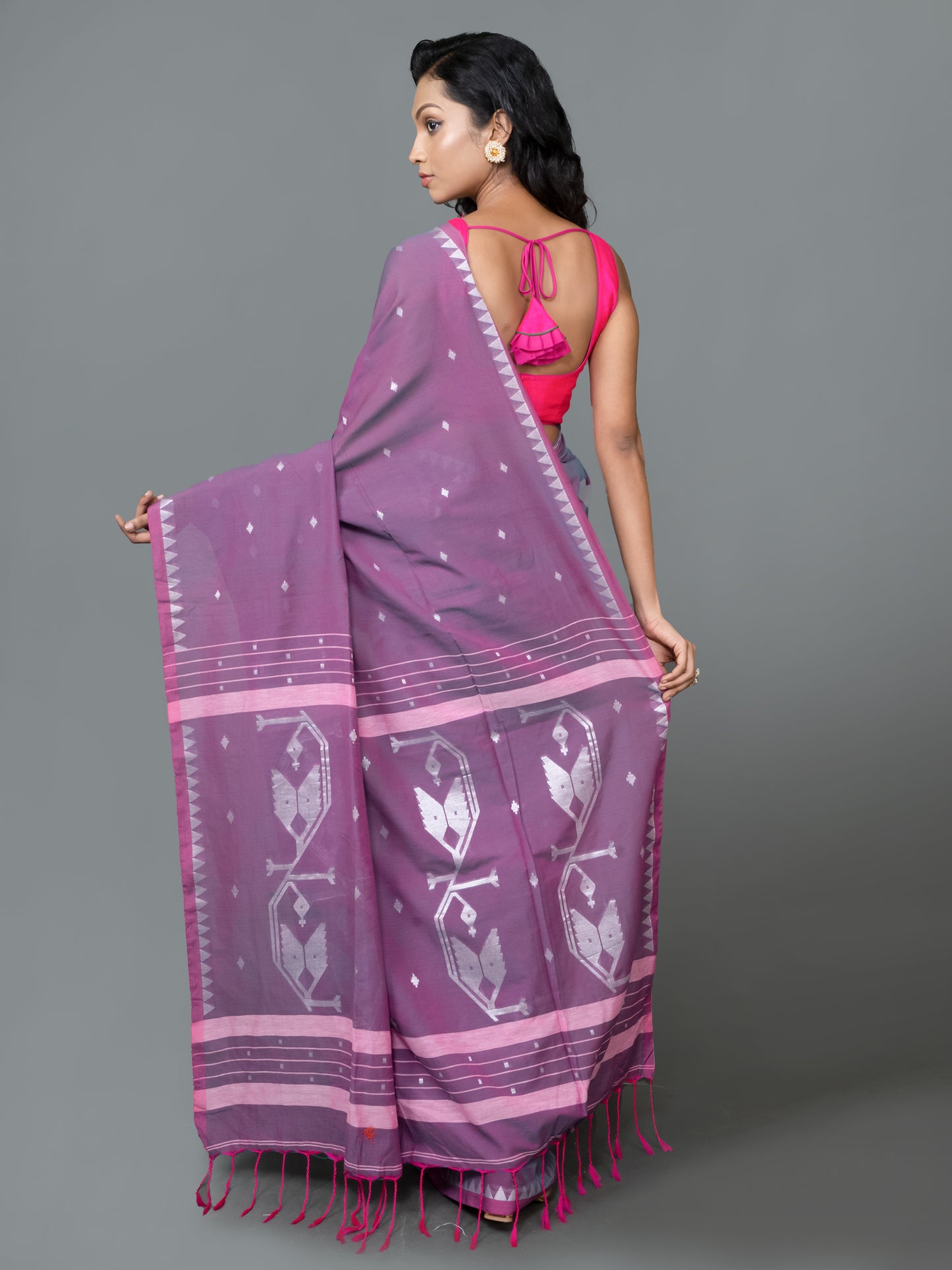 Purple Mist Hazar Buti Jamdani Saree