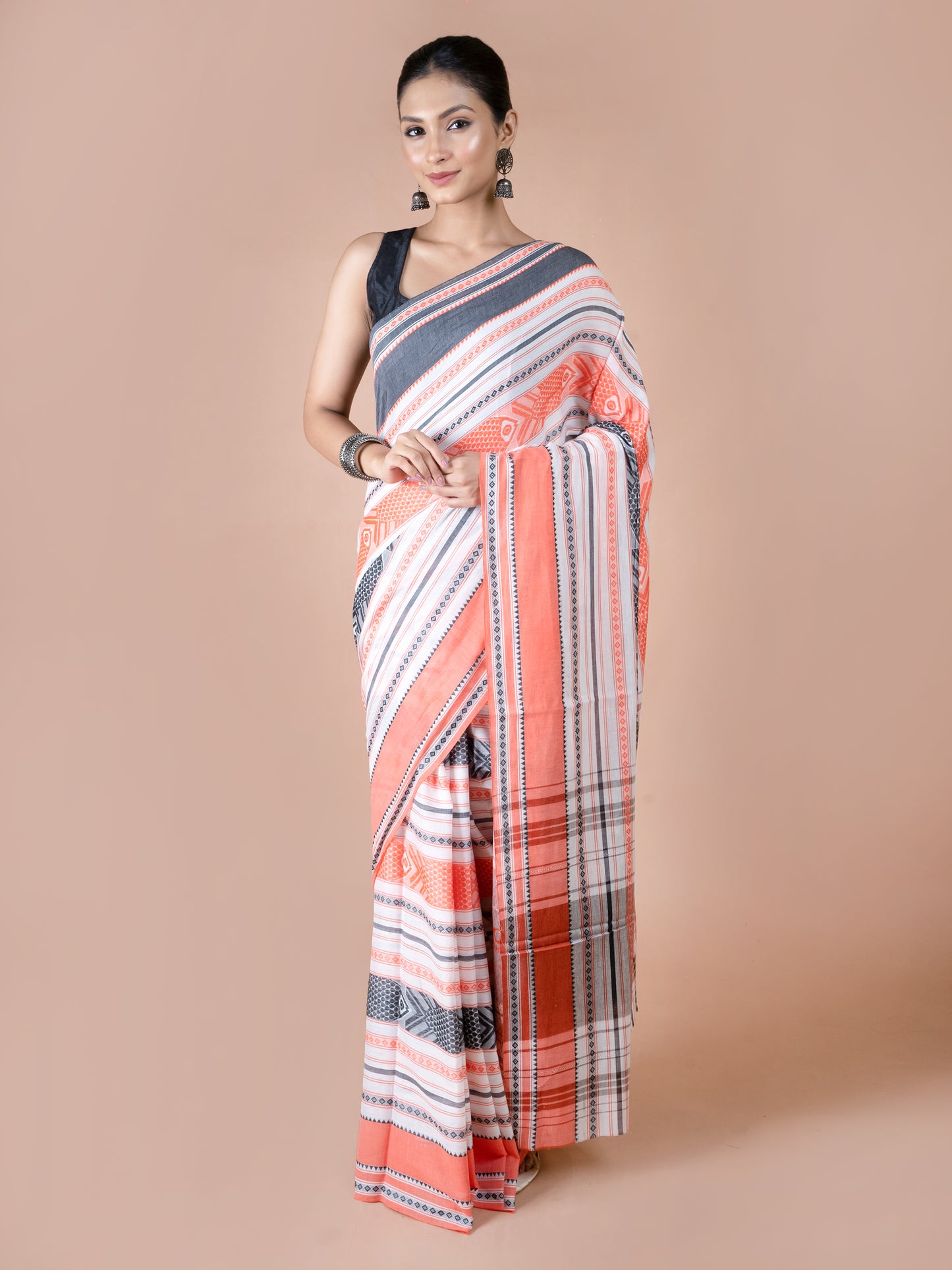 Nokshi Machh Dhonekhali Cotton Saree