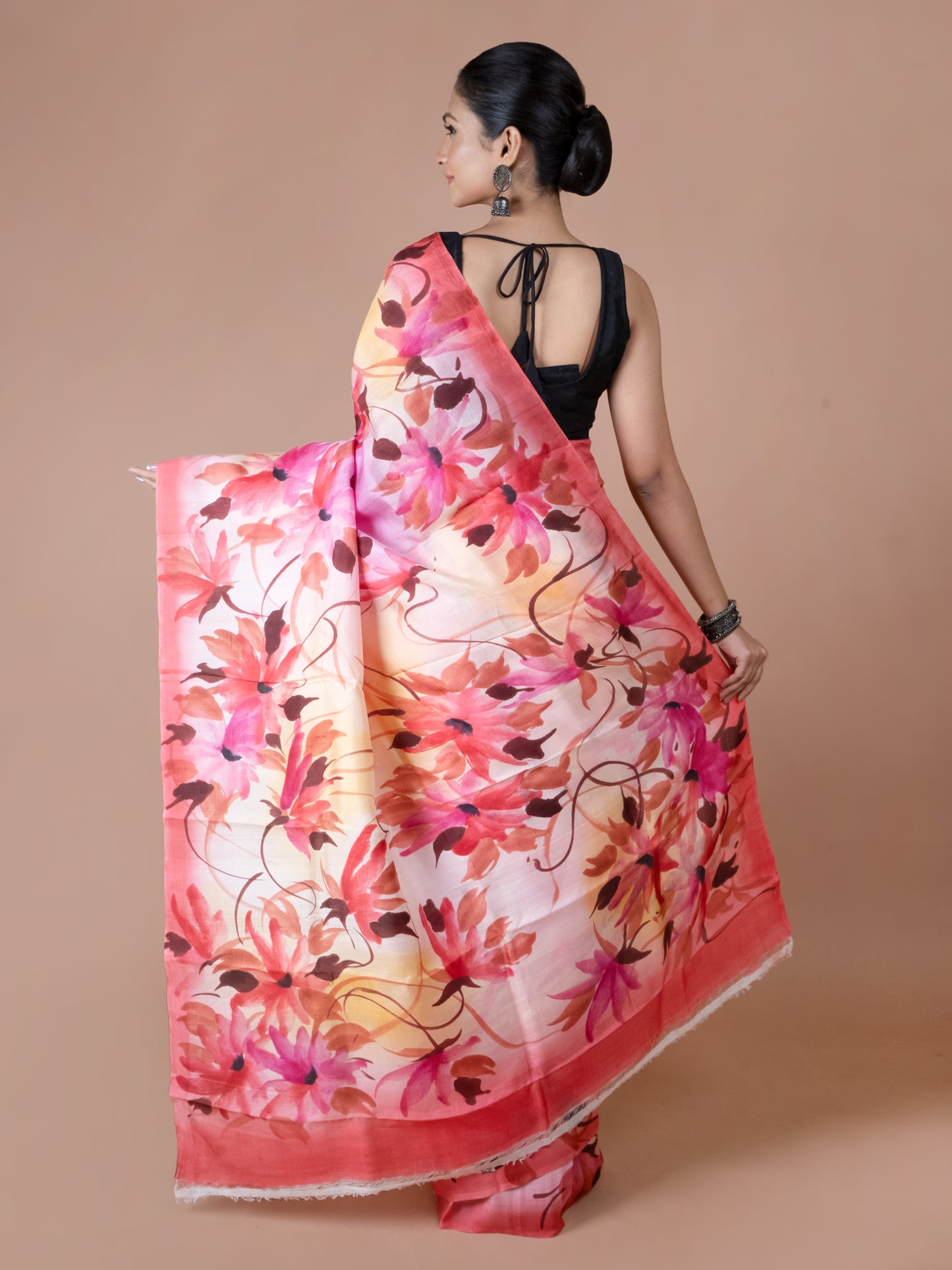 Pink Murshidabad Silk Saree