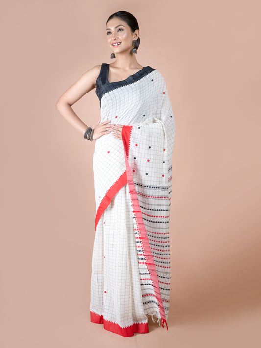 Kavya Checks Cotton Begum Puri Saree