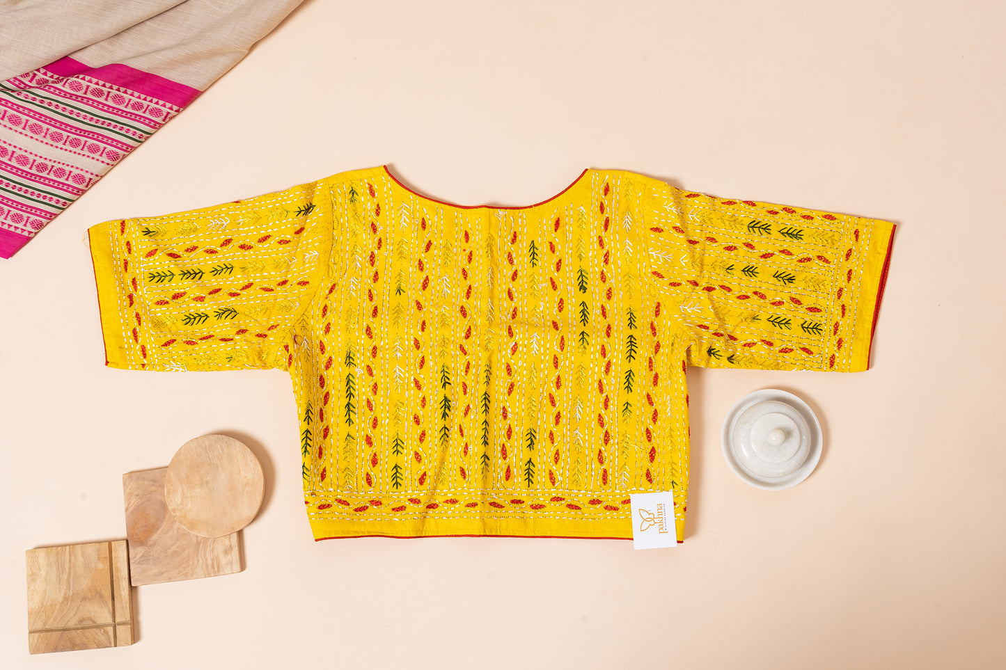 Pakhna hand Kantha stitch blouse