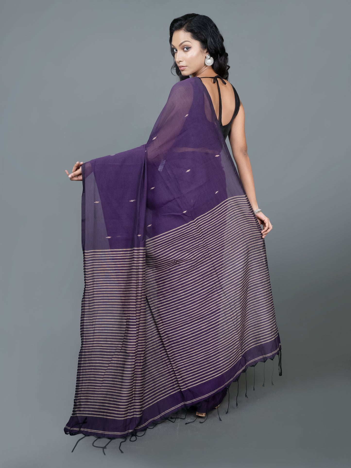 Jamun Bengali Cotton Jamdani Saree