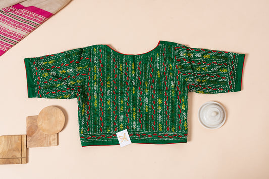 Pakhna hand Kantha stitch blouse