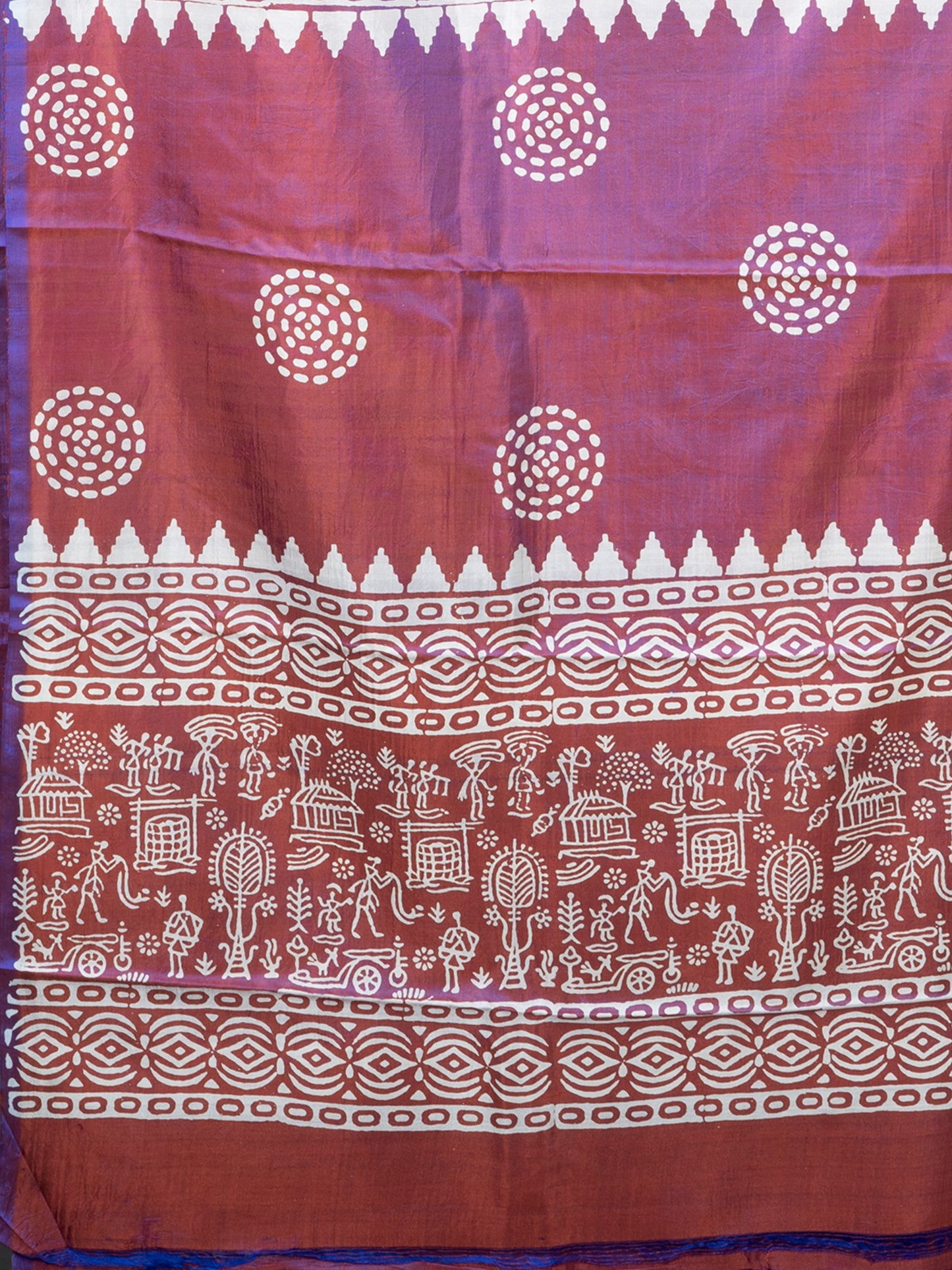 Violet Glitz Murshidabad Silk Saree