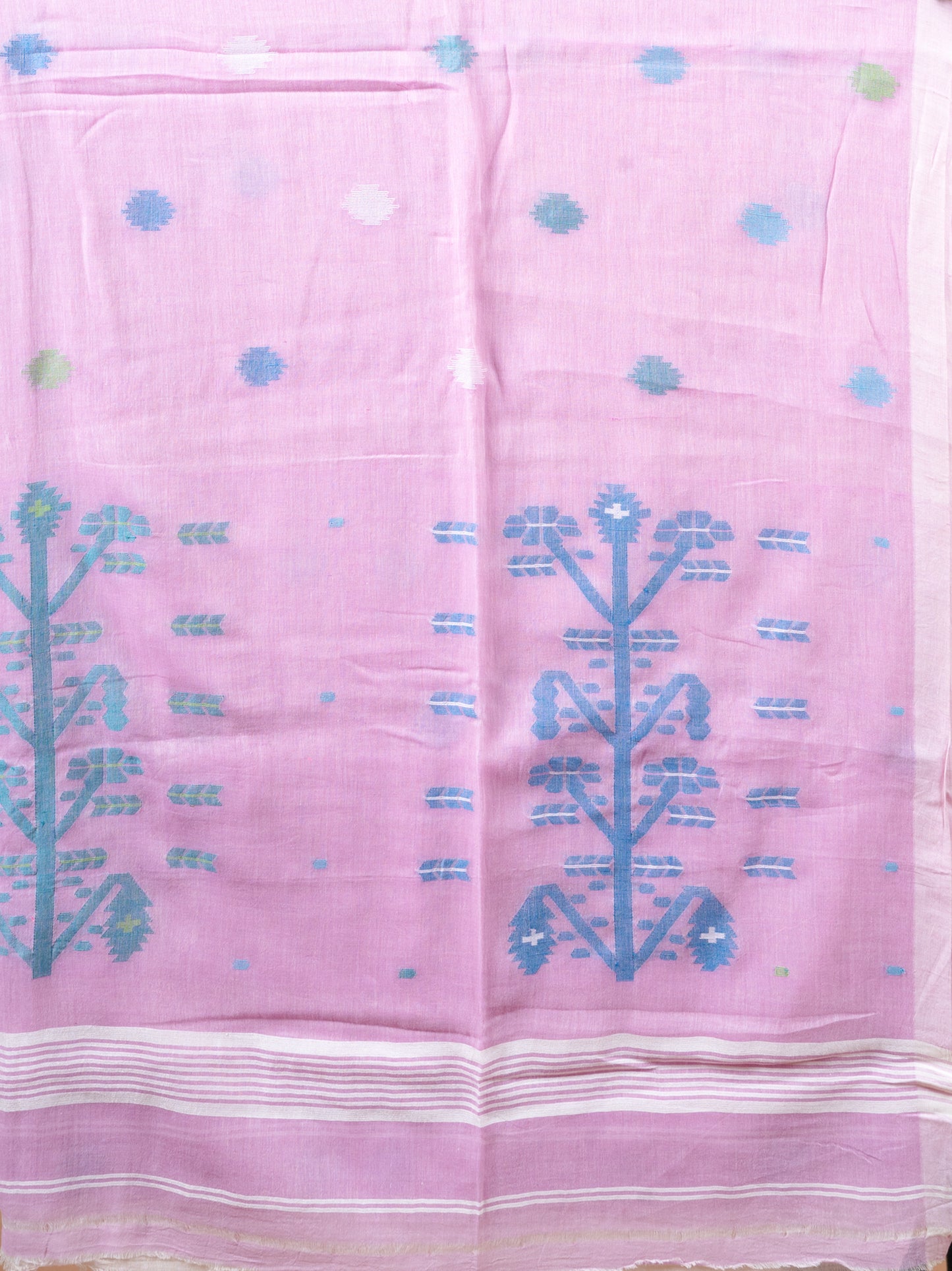 Gulabo Bengal Cotton Jamdani Saree