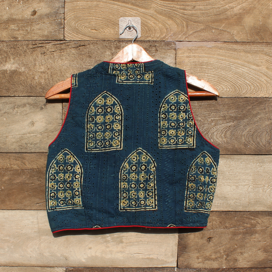 Blue Ajrakh hakoba Blouse