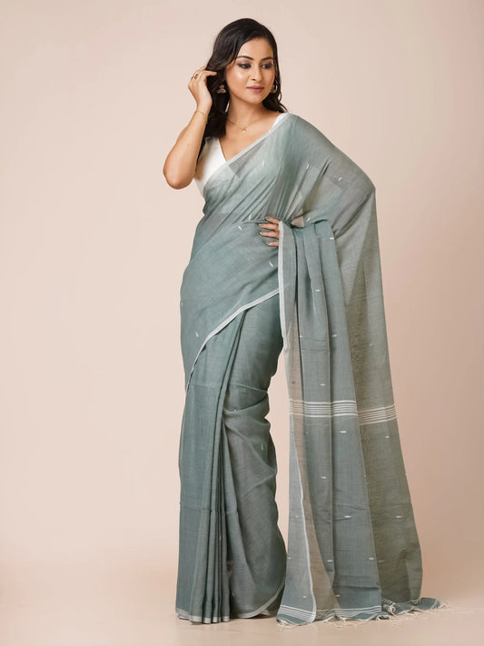 LEAF BLUSH PHULIA SOFT COTTON JAMDANI SAREE