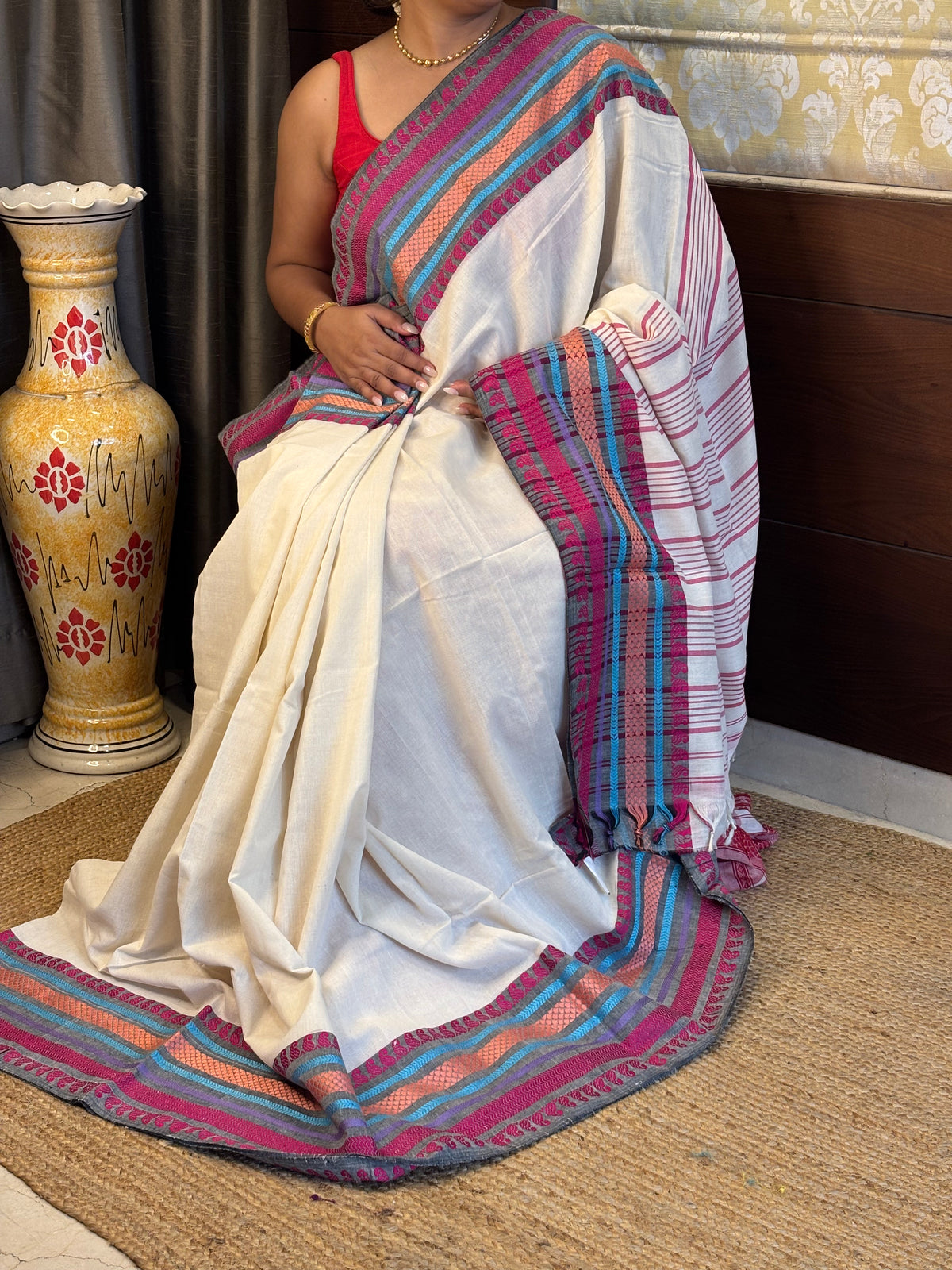 Pure Cotton Dhonekhali Saree