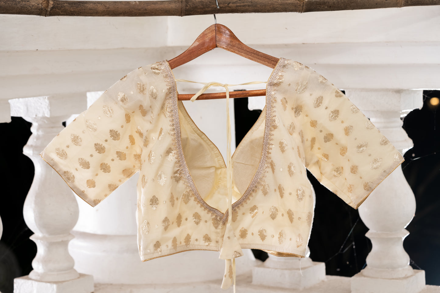 Pakhna off white part wear blouse