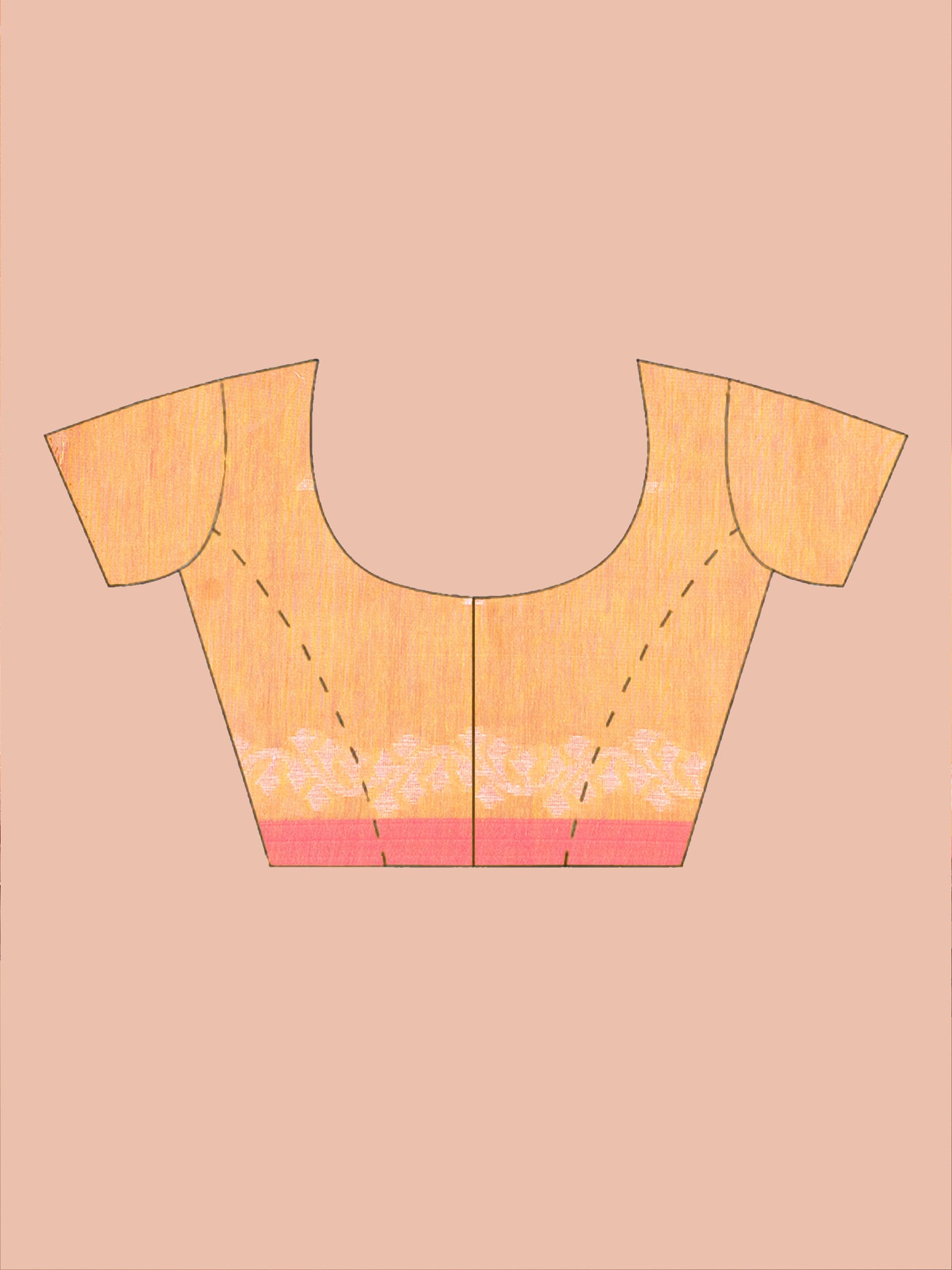 Orange Phulia Cotton Saree