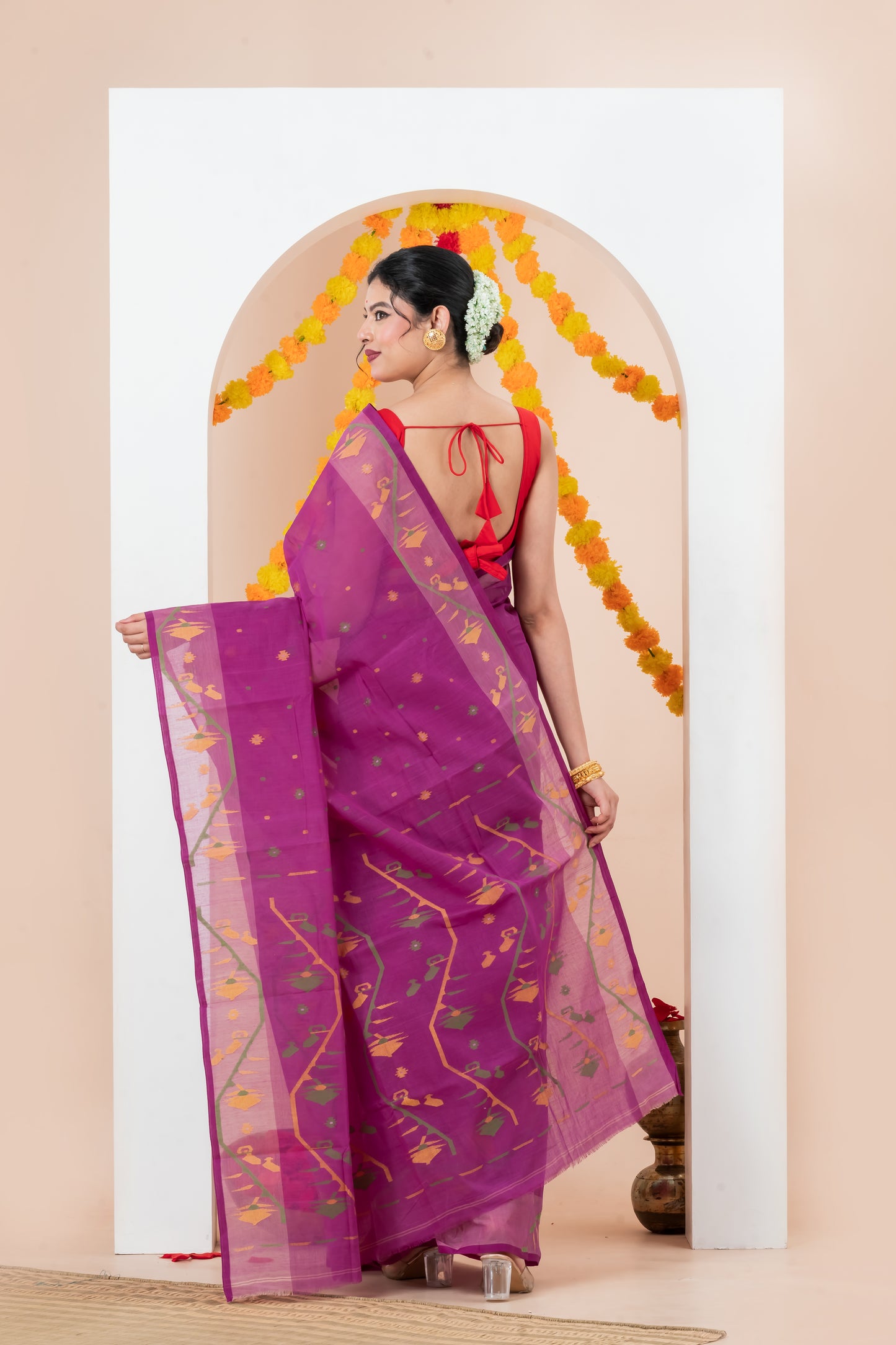 Pure Cotton Jamdani Saree