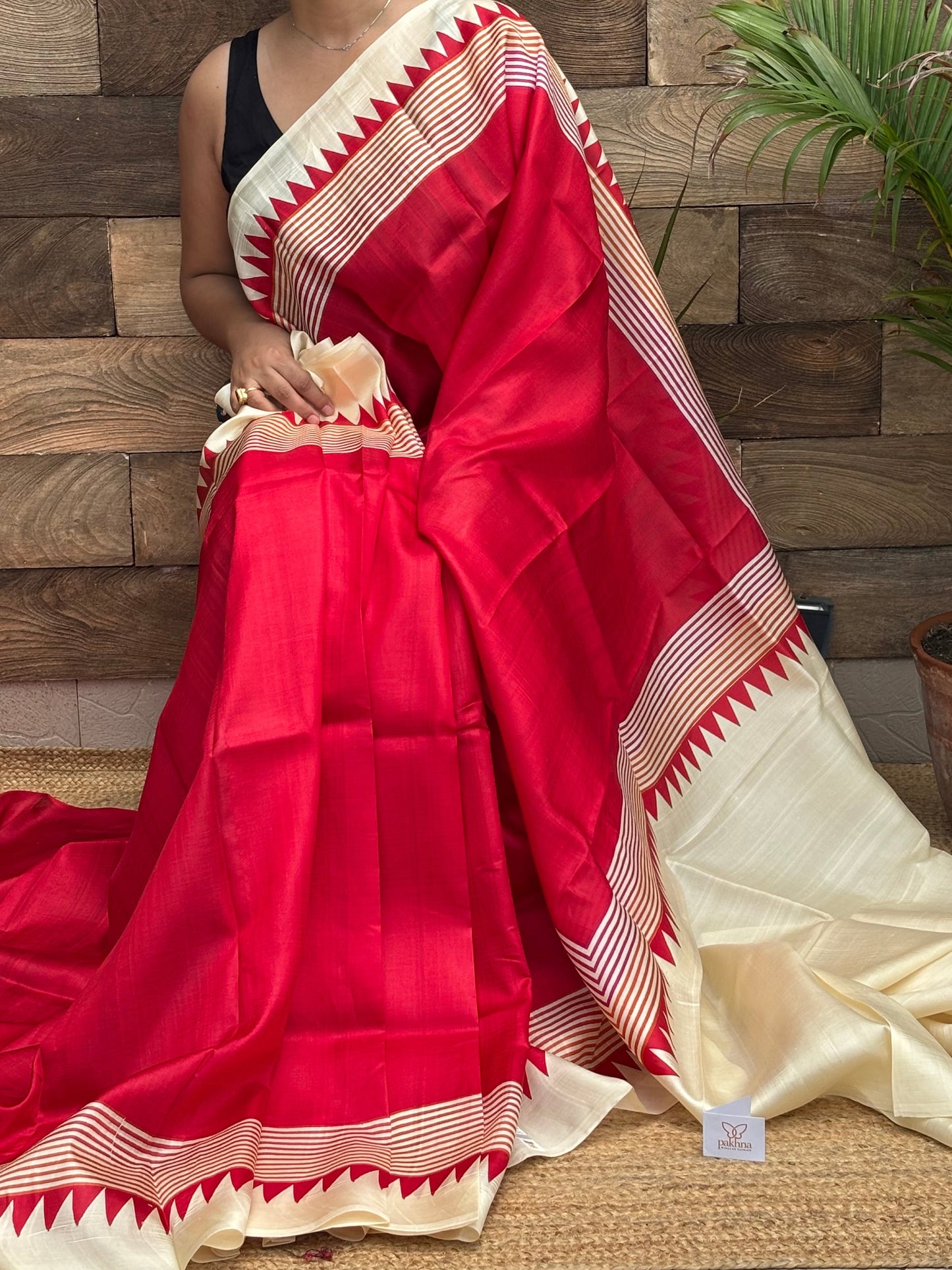 Red Pure Silk saree