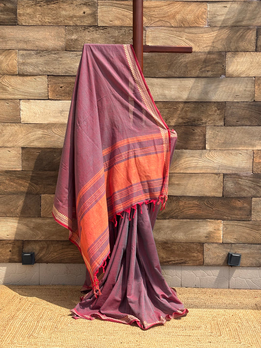 Pure Cotton Dhonekhali Saree 3