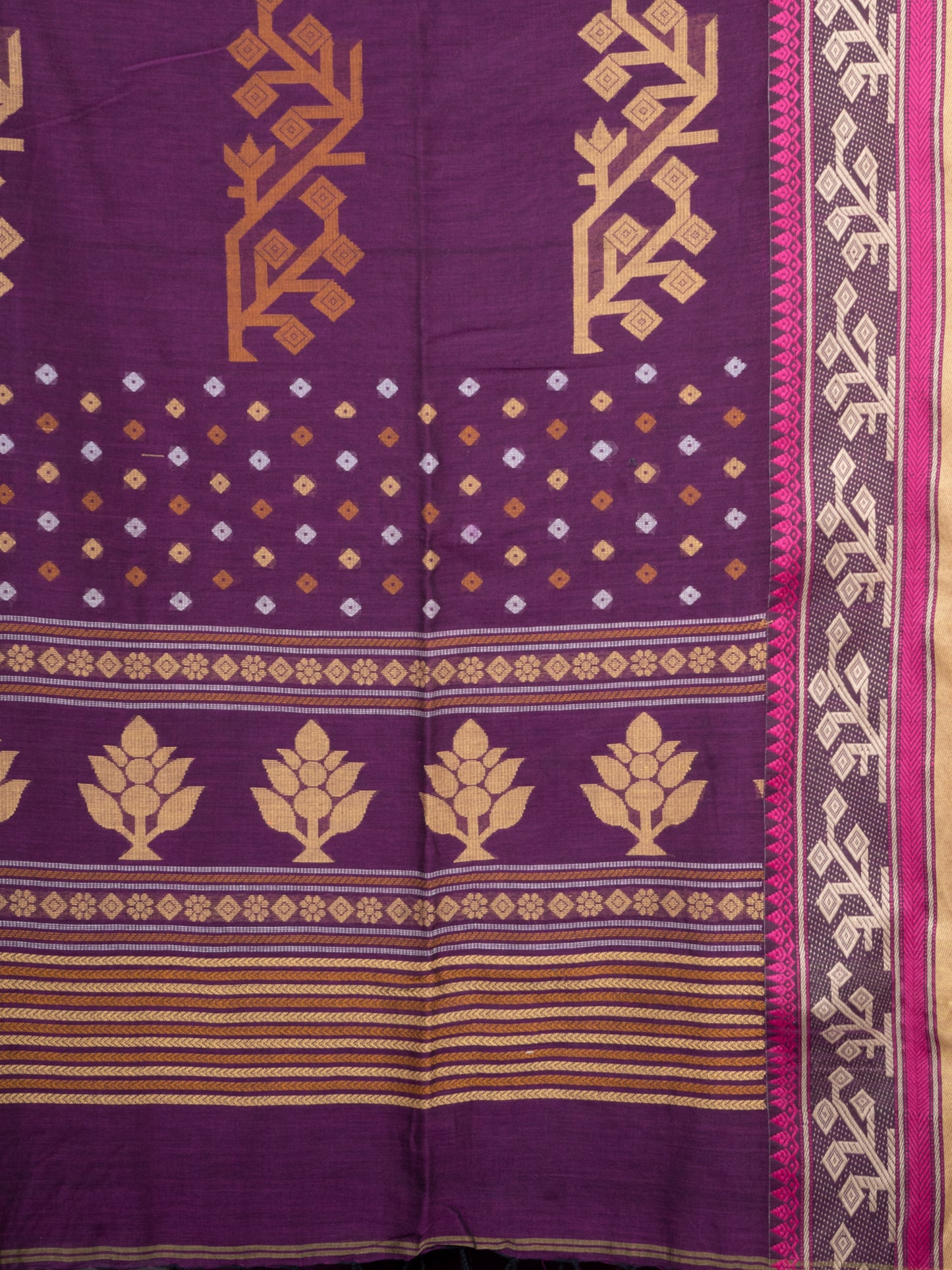 mauve mehfil mercerised pure cotton saree handloom elegant