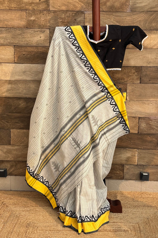 pakhna jamdani pure cotton saree handloom lightweight