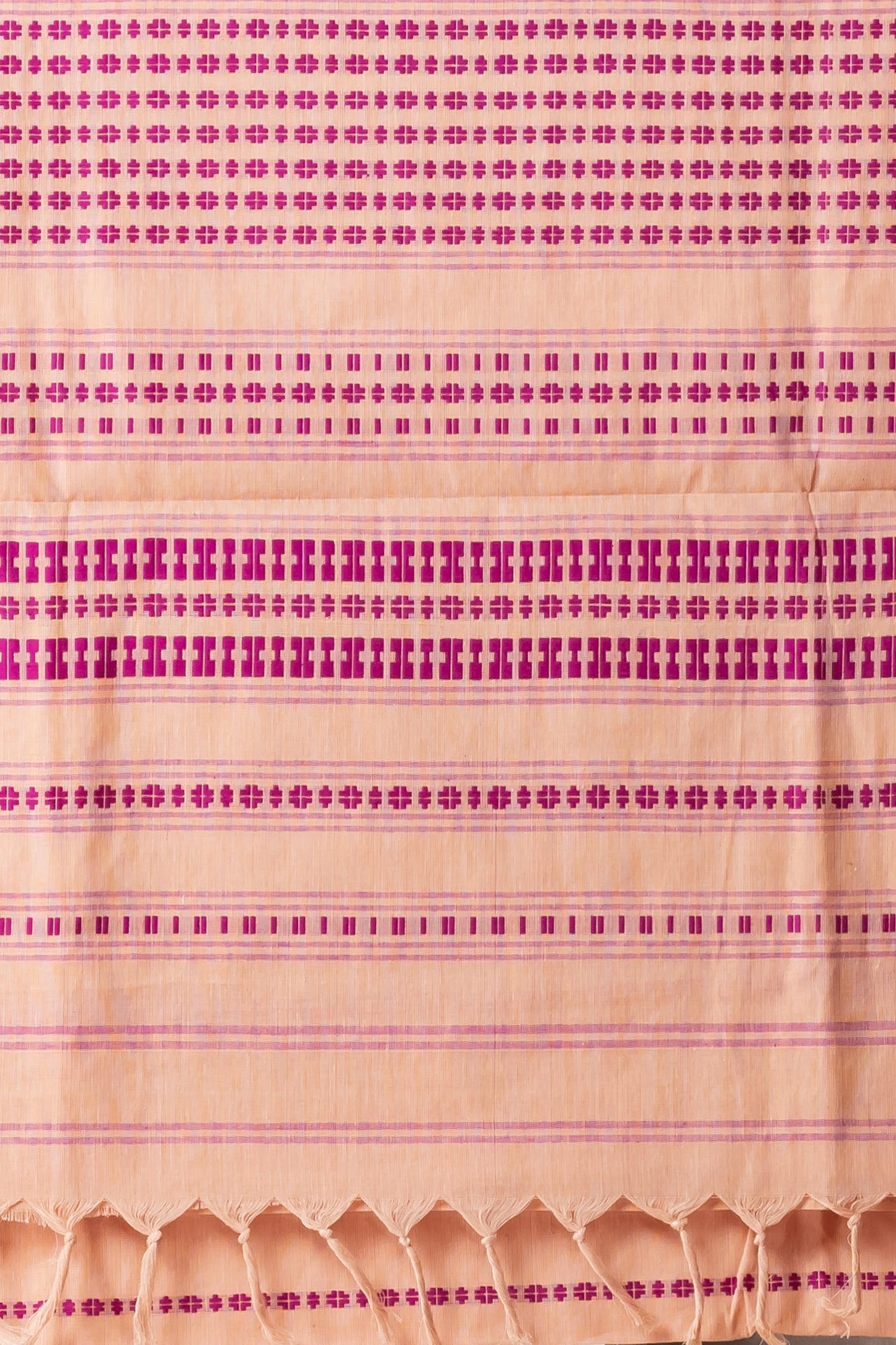 peach begumpuri saree