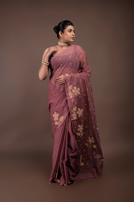 MEHEK -E - JAMDANI Pure Cotton Bengal Jamdani