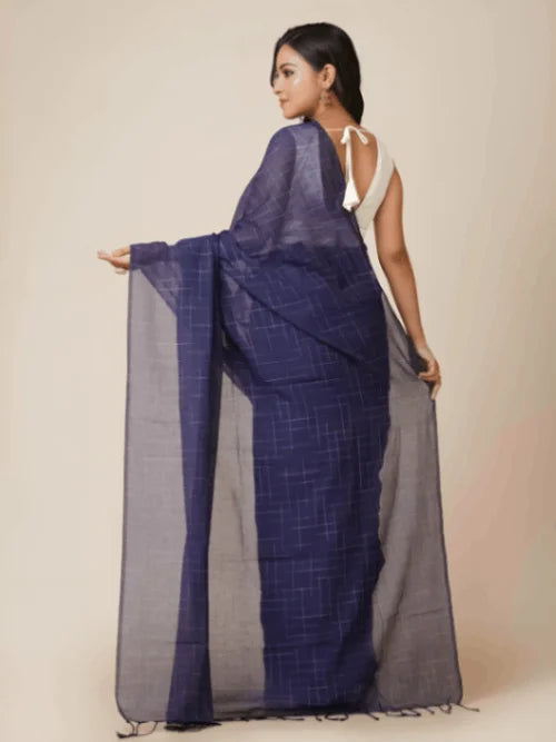 BLUE MUL COTTON SAREE