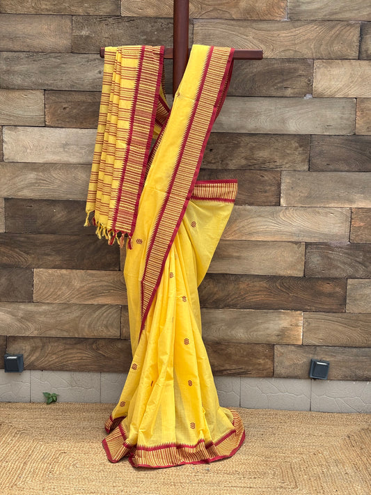 Pure cotton handwoven Begumpuri Saree