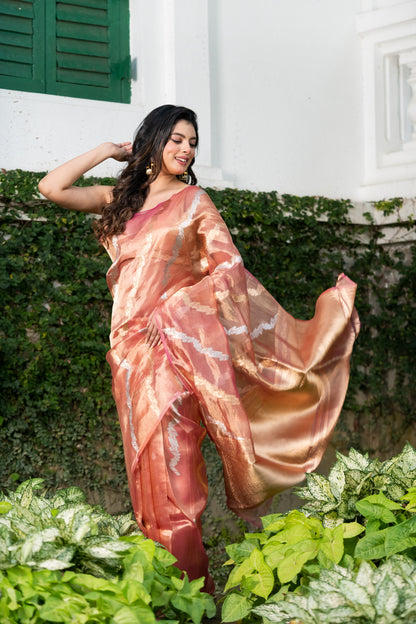 Pakhna pure tissue  Banarasi  saree with Sona Rupa zari