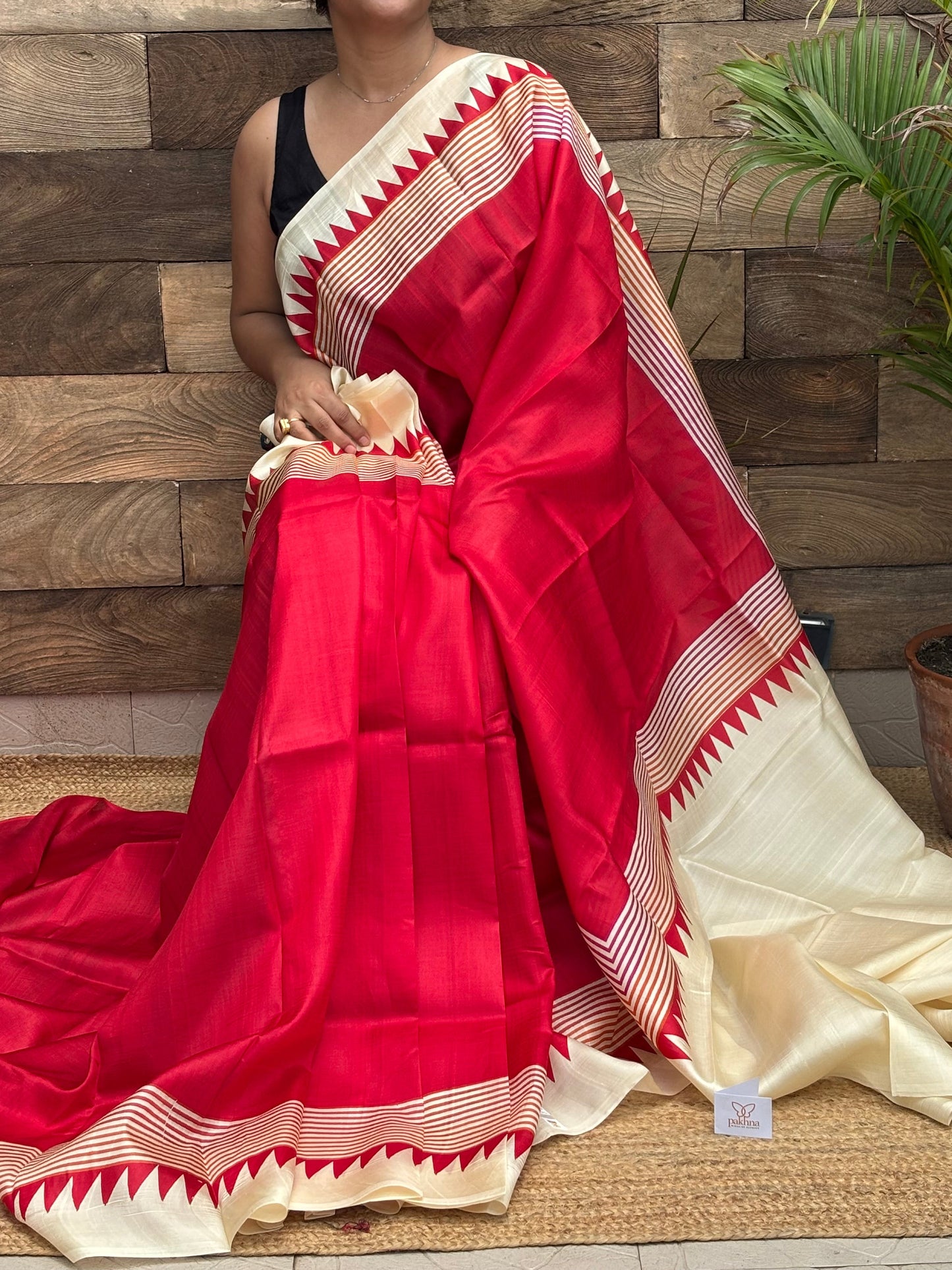Red Pure Silk saree