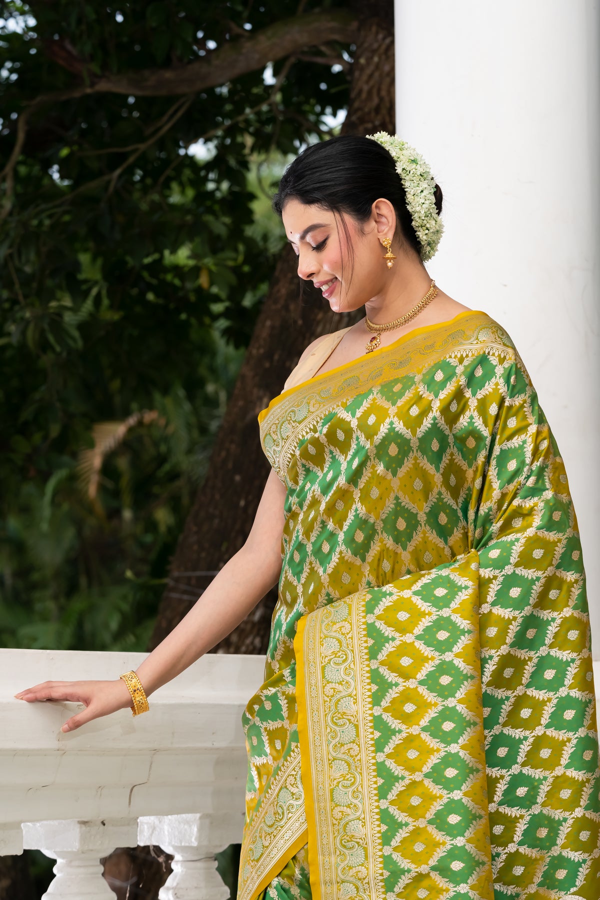 Pakhna Semi Mashru Silk Banarasi Saree