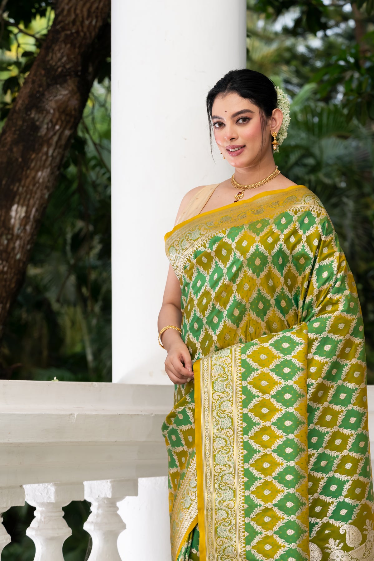 Pakhna Semi Mashru Silk Banarasi Saree