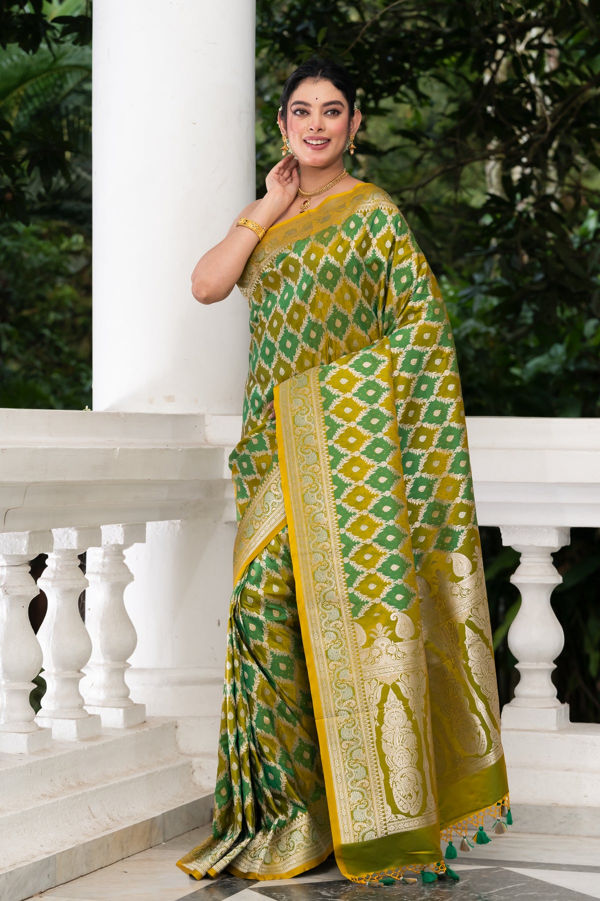 Pakhna Semi Mashru Silk Banarasi Saree