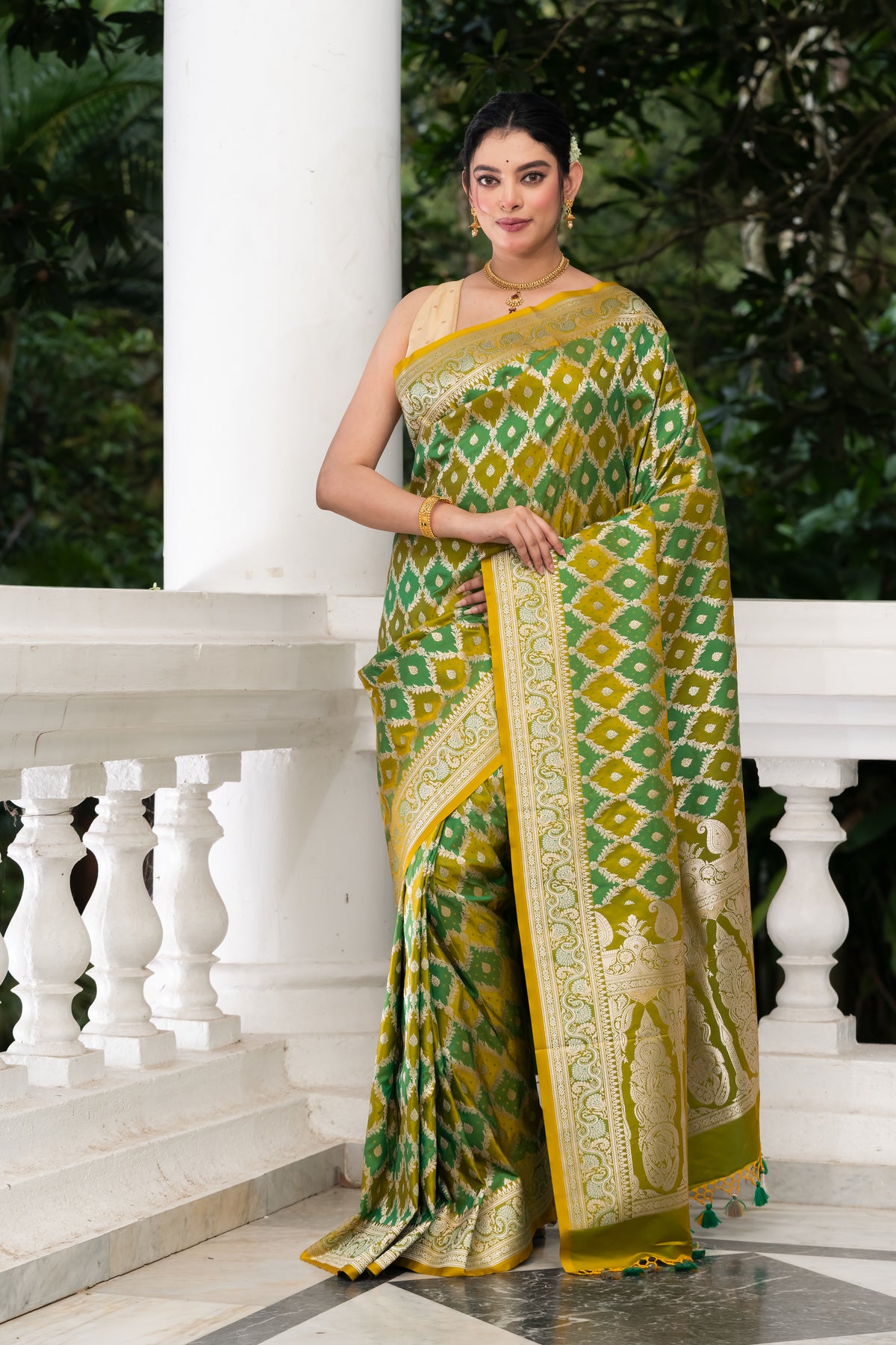 Pakhna Semi Mashru Silk Banarasi Saree