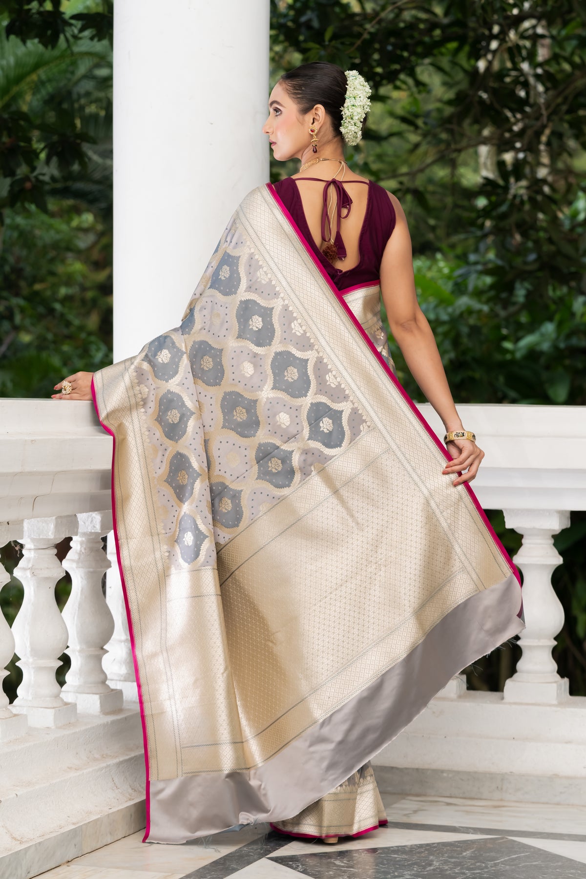 Semi Mashru Rangkut Banarasi Saree