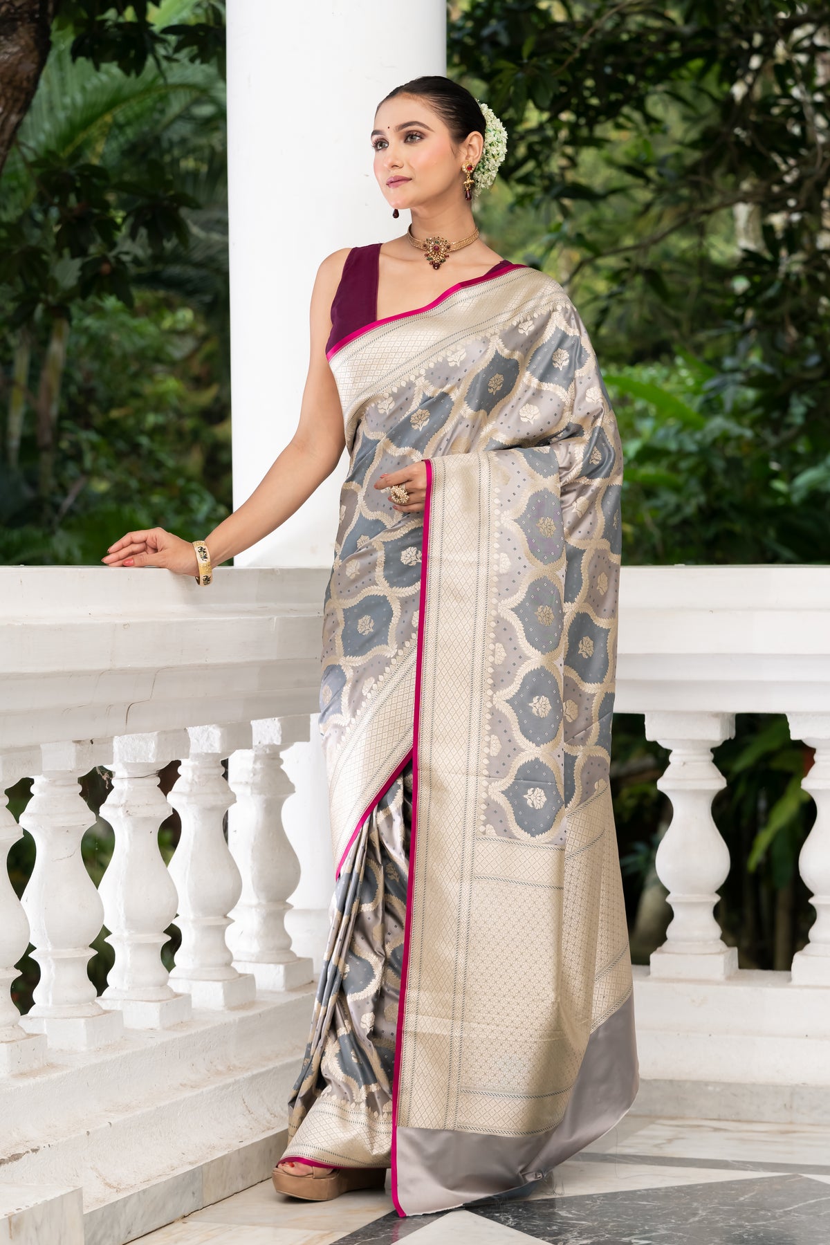 Semi Mashru Rangkut Banarasi Saree