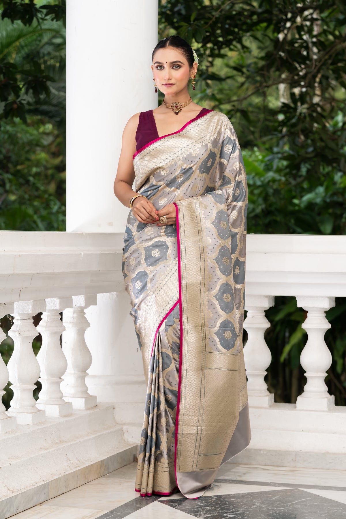 Semi Mashru Rangkut Banarasi Saree
