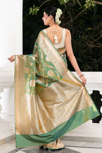 Pakhna fancy Katan Banarasi saree