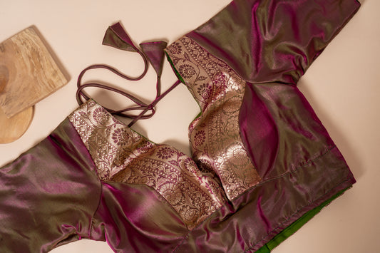 Pakhna Benarasi border blouse