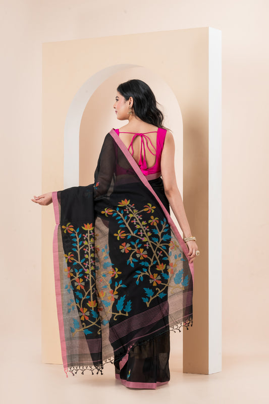 Handwoven Needle Jamdani Saree