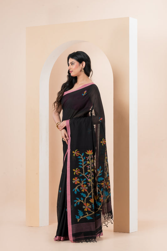 Handwoven Needle Jamdani Saree