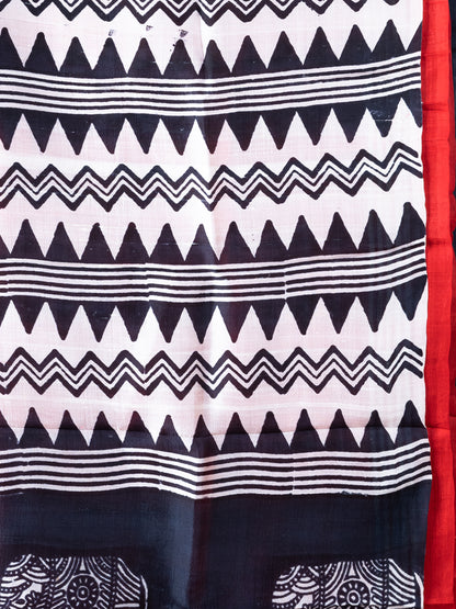 Lal-kalo Murshidabad Silk Saree