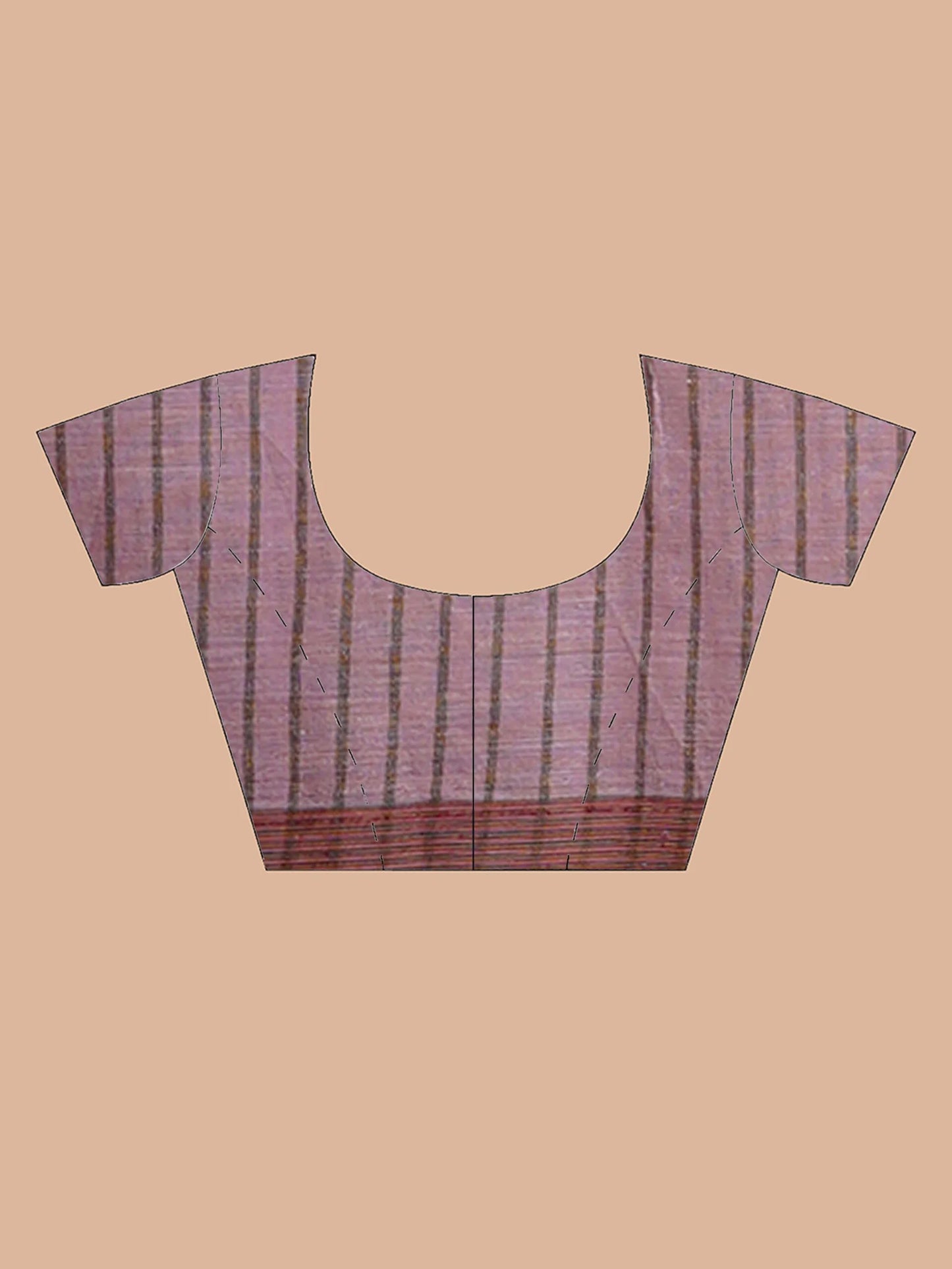 Dusky Violet Weave Phulia Handloom Khadi Cotton Saree
