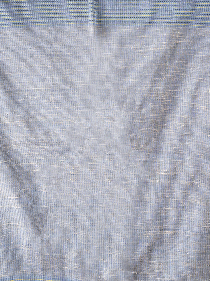 Grey and Yellow Cotton Ketia Jamdani Saree