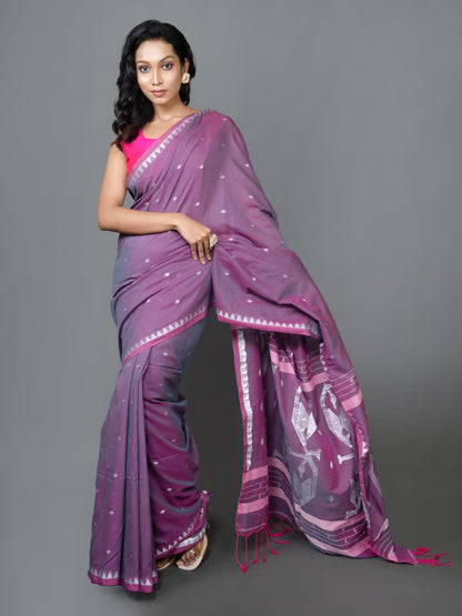 Purple Mist Hazar Buti Jamdani Saree