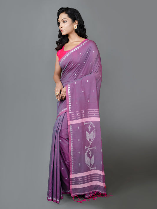 Purple Mist Hazar Buti Jamdani Saree