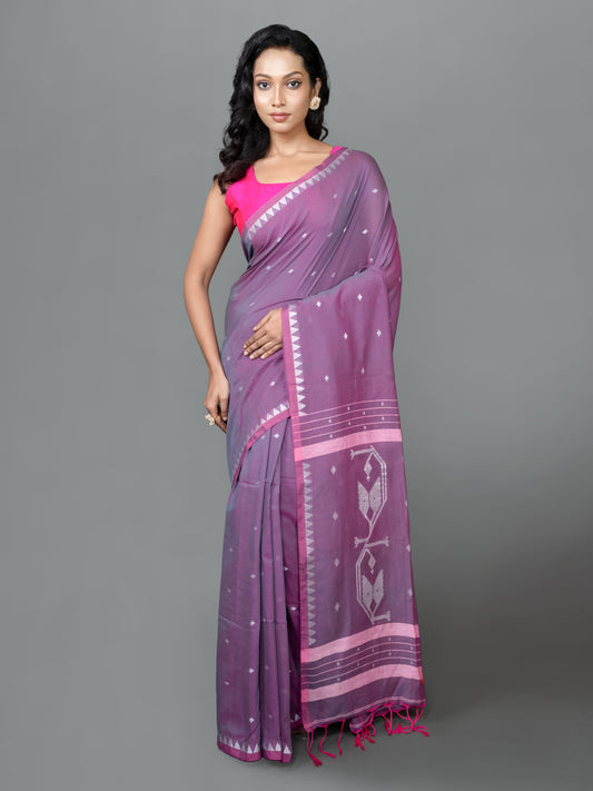 Purple Mist Hazar Buti Jamdani Saree