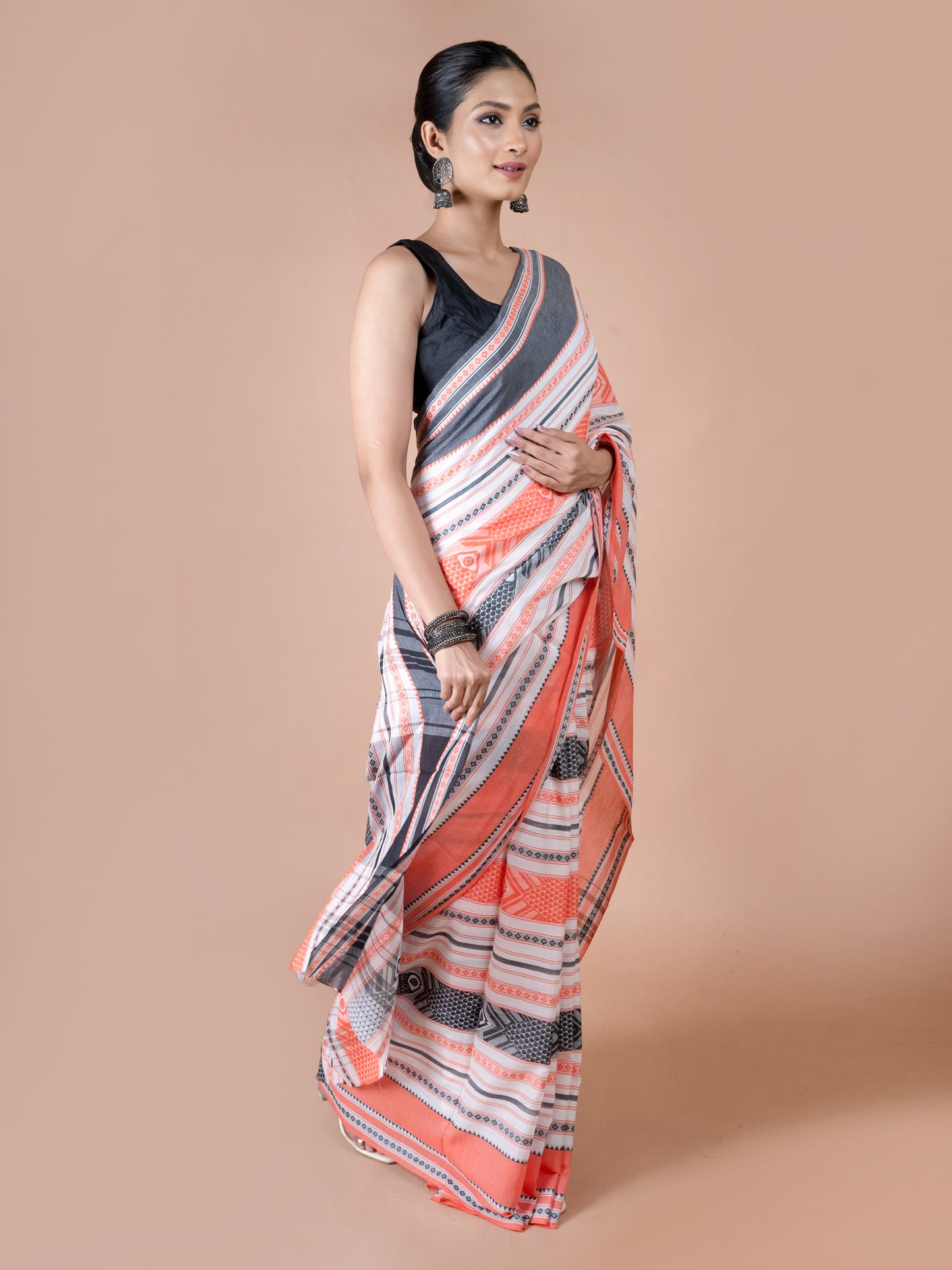 Nokshi Machh Dhonekhali Cotton Saree