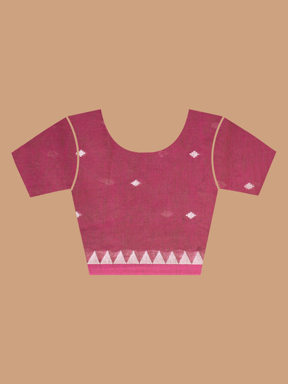 Red Wine Hazar Buti Jamdani Saree