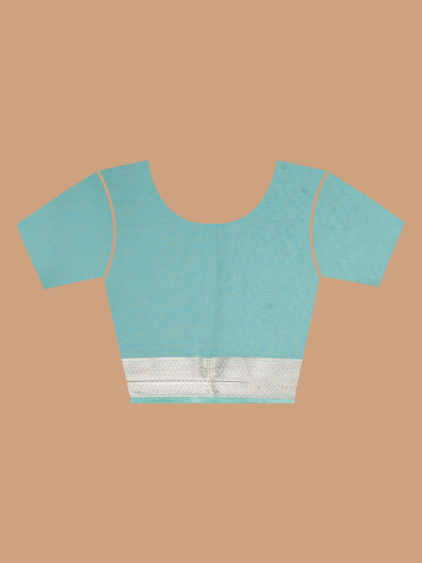 Whispering Blue Fancy Chiffon Benarasi Saree