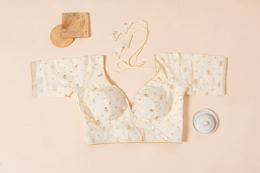 Pakhna off white party wear Blouse