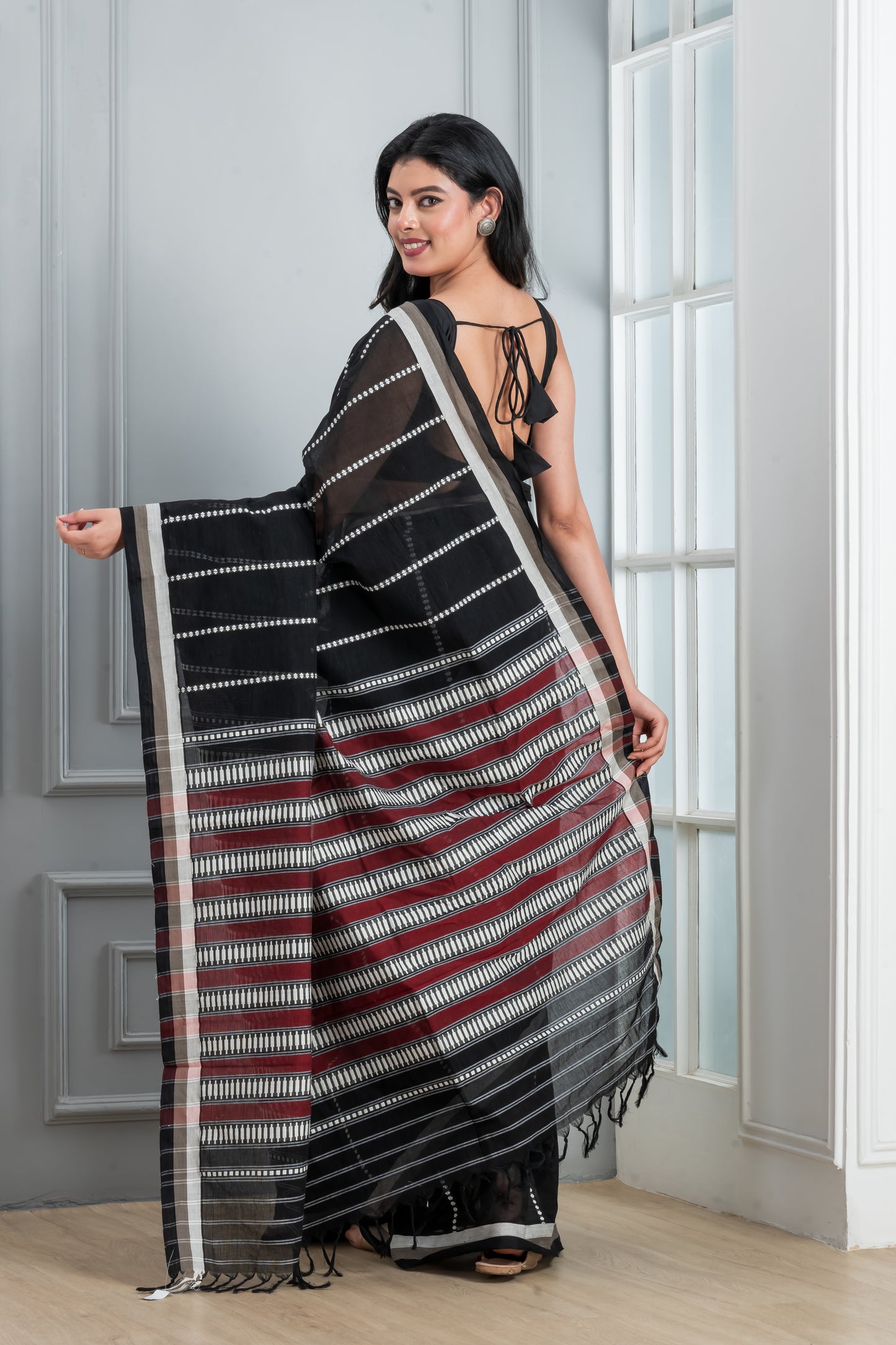 Pure Cotton  Handwoven Begumpuri Saree